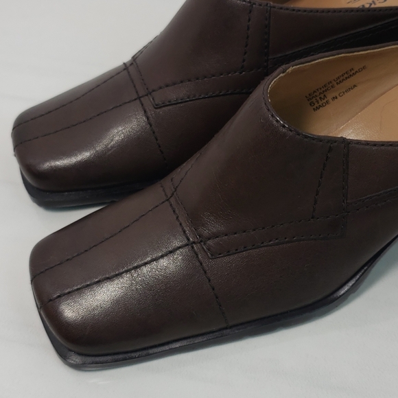 Dockers Square Toe Chunky Heel Mules Slides 6.5 - Picture 6 of 16